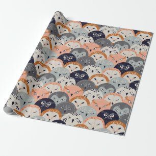 Decoratief owl Patroon ompakken Papier