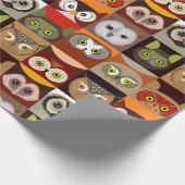Decoratief owl Patroon ompakken Papier (Hoek)