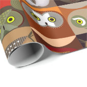 Decoratief owl Patroon ompakken Papier (Rol Hoek)