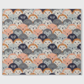 Decoratief owl Patroon ompakken Papier (Vlak)