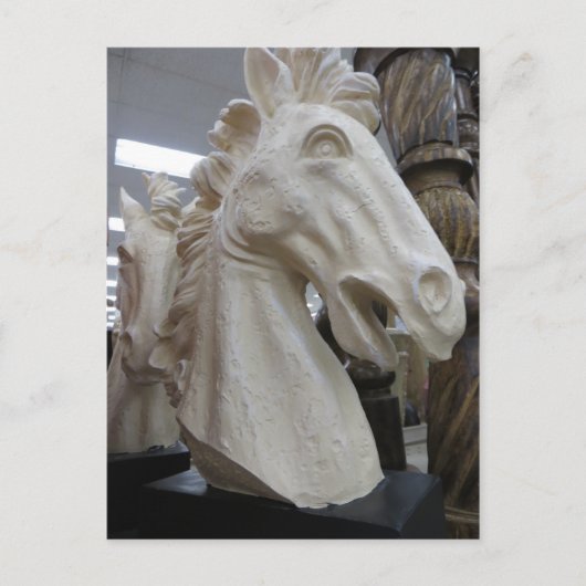 Decoratief paardenhoofd briefkaart (Voorkant)