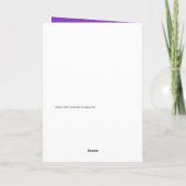 Decoratief Paars metaal 1 foto collage Retirement Kaart (Achterkant)