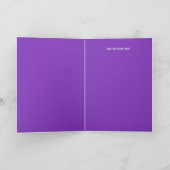 Decoratief Paars metaal 1 foto collage Retirement Kaart (Binnen)