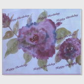 Decoratief paars roos gepatterd cadeaupapier (Vlak)