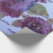 Decoratief paars roos gepatterd cadeaupapier (Hoek)