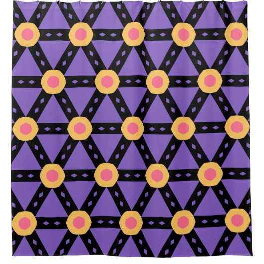 Decoratief Paarse Douchegordijn (Voorkant)