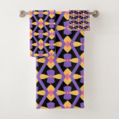 Decoratief Paarse en Geel Bad Handdoek (Insitu)