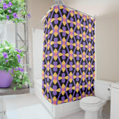 Decoratief Paarse en Geel Douchegordijn