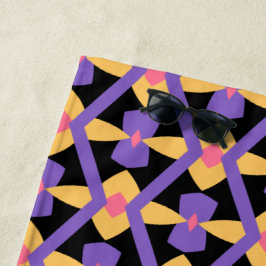 Decoratief Paarse en Geel Strandlaken