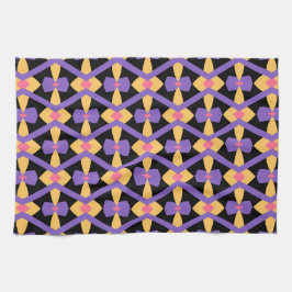 Decoratief Paarse en Geel Theedoek