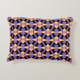 Decoratief paarse geel accent kussen