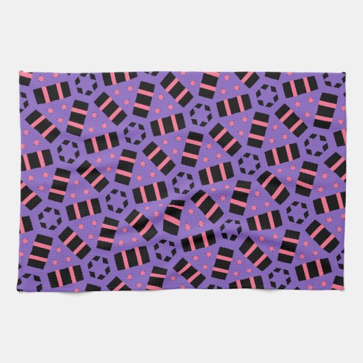 Decoratief Paarse Theedoek (Horizontaal)