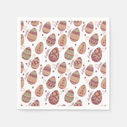Decoratief paaseieren patroon | Papieren Servetten (Voorkant)