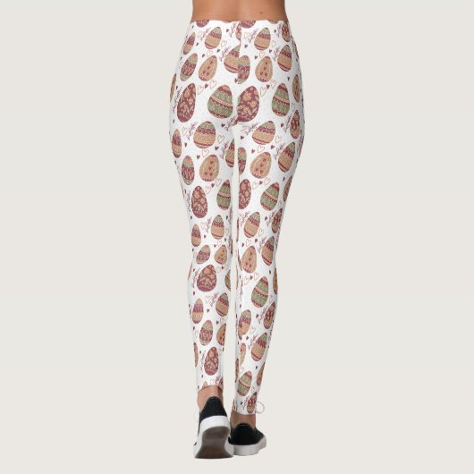 Decoratief paaspatroon | Leggings (Achterkant)