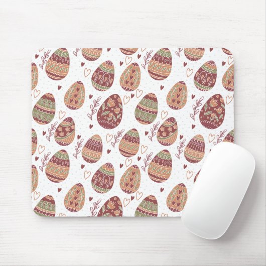 Decoratief paaspatroon | Mousepad Muismat (Met muis)
