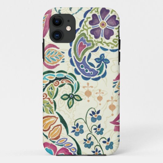 Decoratief pacock en kleurrijke bloemen Case-Mate iPhone case (Achterkant)