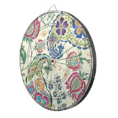 Decoratief pacock en kleurrijke bloemen dartbord (Voorkant Rechts)