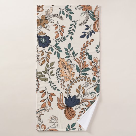 decoratief paisley, naadloos, klein patroon badhanddoek (Badhanddoek)