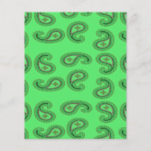 Decoratief paisley patroon op groen
