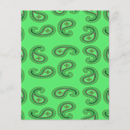 Decoratief paisley patroon op groen