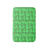 Decoratief paisley patroon op groen badmat (Voorkant Verticaal)