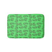 Decoratief paisley patroon op groen badmat (Voorkant)