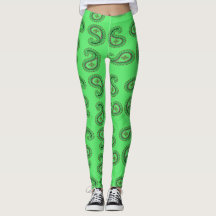 Decoratief paisley patroon op groen