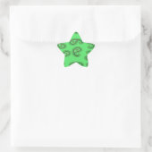 Decoratief paisley patroon op groen ster sticker (Tas)