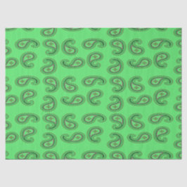 Decoratief paisley patroon op groen tissuepapier