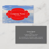 Decoratief paneel 01 - Rood - Calm Zee Visitekaartje (Voorkant / Achterkant)