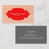 Decoratief paneel 01 - Rood - Hout Visitekaartje (Voorkant / Achterkant)