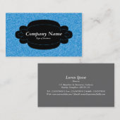 Decoratief paneel 01 - Zwart - Blauwe marmering Visitekaartje (Voorkant / Achterkant)
