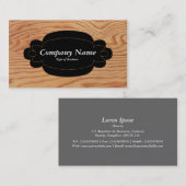 Decoratief paneel 01 - zwart - hout 03 visitekaartje (Voorkant / Achterkant)