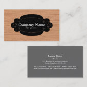 Decoratief paneel 01 - zwart - hout 06 visitekaartje (Voorkant / Achterkant)