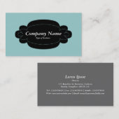 Decoratief paneel 01 - zwart - Lt Blauw groen Visitekaartje (Voorkant / Achterkant)