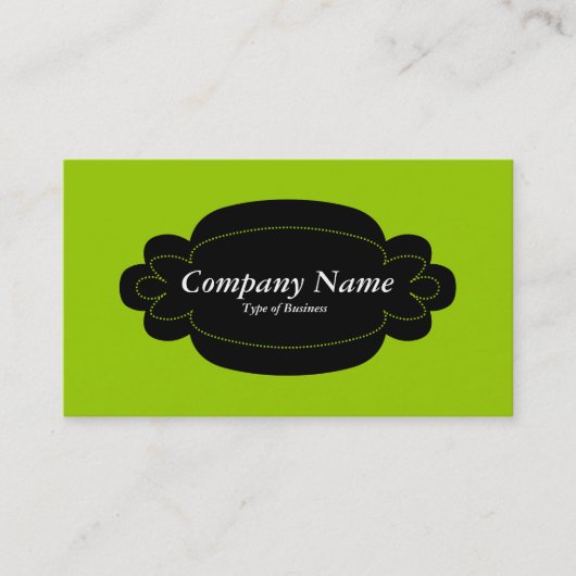 Decoratief paneel 01 - zwart - martiaan groen visitekaartje (Voorkant)