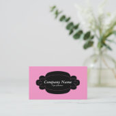 Decoratief paneel 01 - zwart - roze visitekaartje (Staand voorkant)