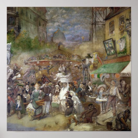 Decoratief paneel met Parijs Poster (Voorkant)