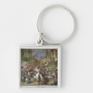Decoratief paneel met Parijs Sleutelhanger