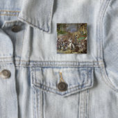 Decoratief paneel met Parijs Vierkante Button 5,1 Cm (In situ)