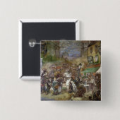 Decoratief paneel met Parijs Vierkante Button 5,1 Cm (Voorkant /achterkant)