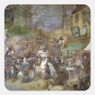 Decoratief paneel met Parijs Vierkante Sticker