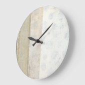 Decoratief paneelschilderen in neutrale kleuren grote klok (Hoek)