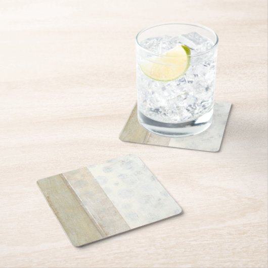 Decoratief paneelschilderen in neutrale kleuren kartonnen onderzetters (Insitu)