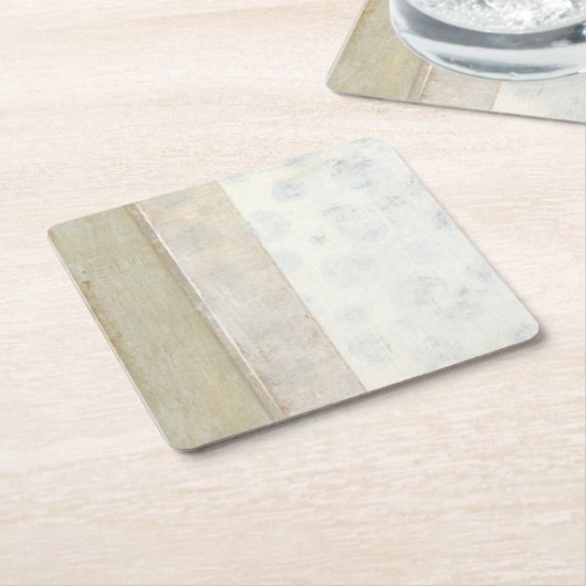 Decoratief paneelschilderen in neutrale kleuren kartonnen onderzetters (Schuin)