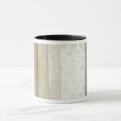 Decoratief paneelschilderen in neutrale kleuren mok (Midden)