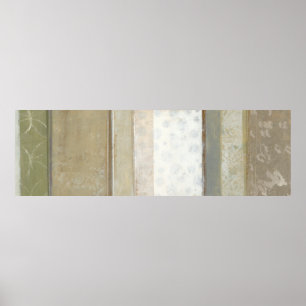 Decoratief paneelschilderen in neutrale kleuren poster