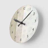 Decoratief paneelschilderen in neutrale kleuren ronde klok (Hoek)