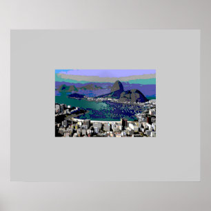 Decoratief Pão de Açúcar voor muren Poster