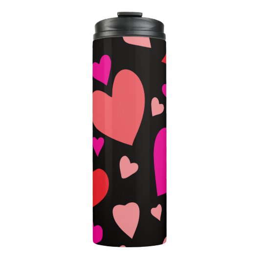 Decoratief papier hart 1 thermosbeker (Voorkant)